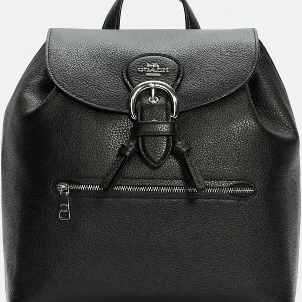 COACH Kleo Mini Backpack Pebbled Black Leather Coach Backpack